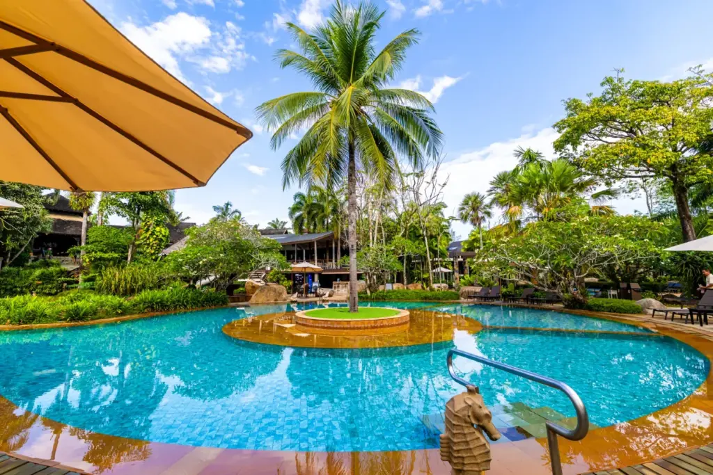 Natural hot spring pool at The Hotspring Beach Resort & Spa in Phang Nga