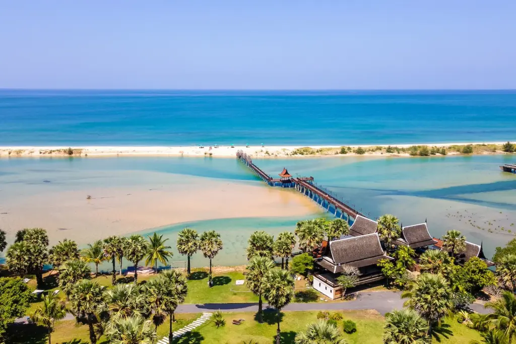 Aerial view of The Hotspring Beach Resort & Spa beside Natai Beach